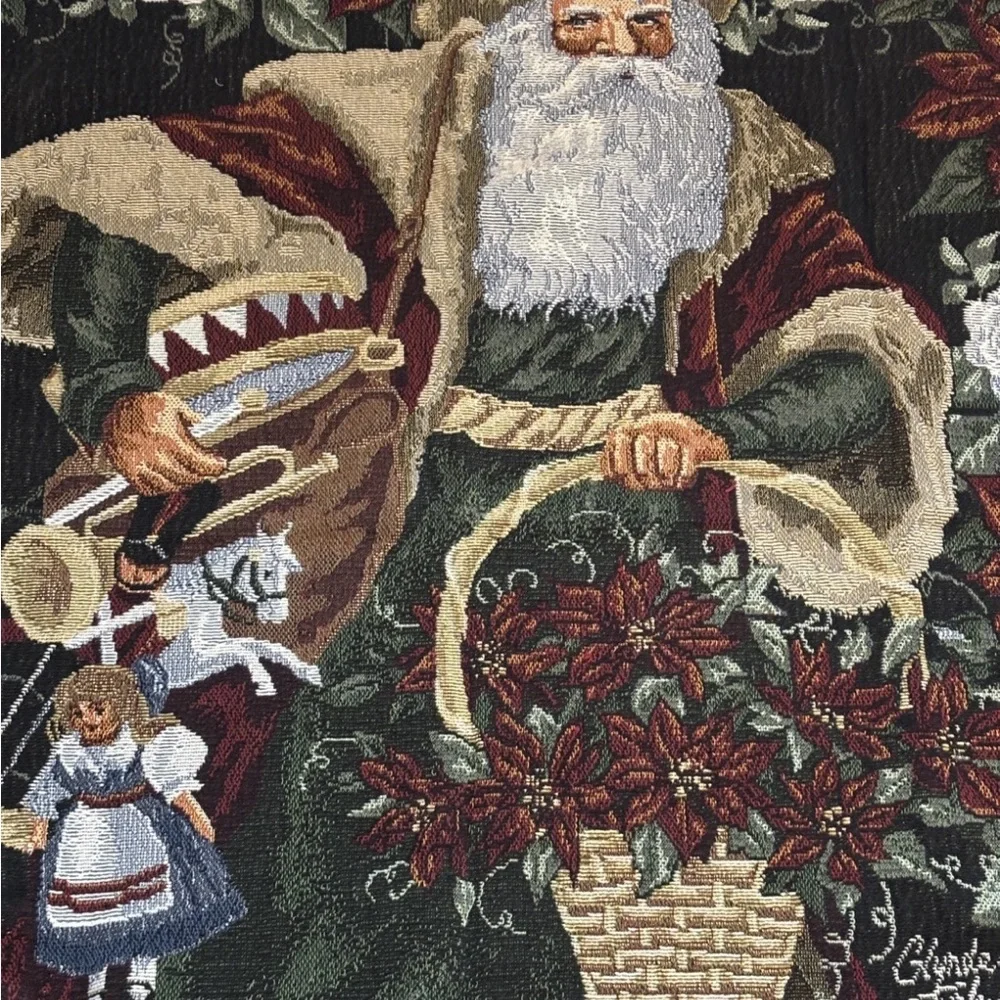 Festive Santa Holiday Throw